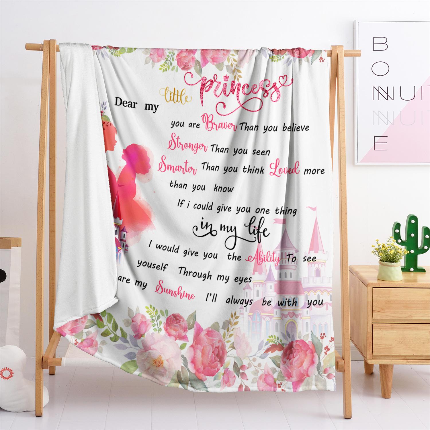 Одеяло Фланелевое Одеяло Эмоциональное Рукописное Письмо Английское Письмо Одеяло Одеяло с 3D Цифровой Печатью 120X90cm