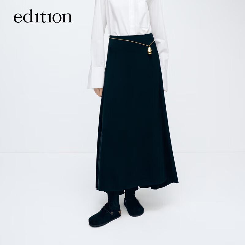 Женская черная длинная юбка А-силуэта с неровным подолом, коллекционное издание M