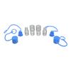 Flat Face Hydraulic Quick Connect Couplers 1/4 inch 3/8 inch 1/2 inch NPT Thread with Cap for Skid Steer Hydraulic Systems