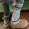 Knitted Leg Warmers Warm Long Socks Casual Knee Socks  Autumn Winter