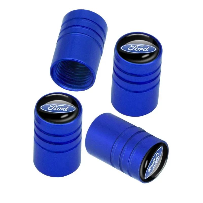 Car Sticker Ford New 2025 Hot 4PCS Round Car Tire Wheel Valve Cap Cover Auto Styling For Ford Mustang Raptor Fiesta Focus 2 3 4