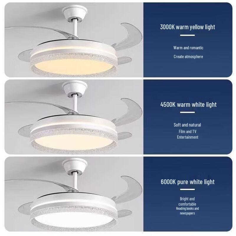 Invisible Eye-Protection Ceiling Fan Light