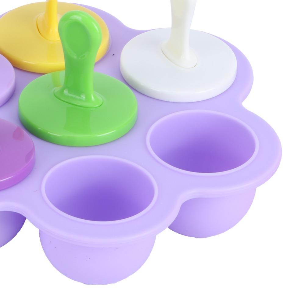 Reusable Silicone Popsicle Molds BPA Free Ice Cream Making Mold Storage Container