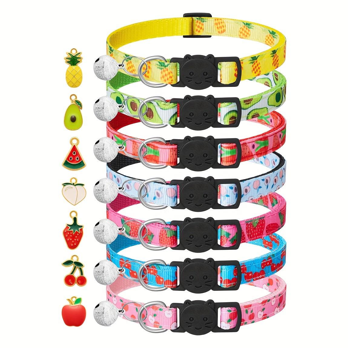 

7 ошейников для кошек с фруктовой тематикой и отстегивающимися пряжками — безопасные и регулируемые ошейники для котят и взрослых кошек One-size