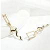 1 Pair Vintage Bohemian Style Black Zircon Snake Drop Earrings For Women Gold Color Vintage Animal Daily Punk Jewelry