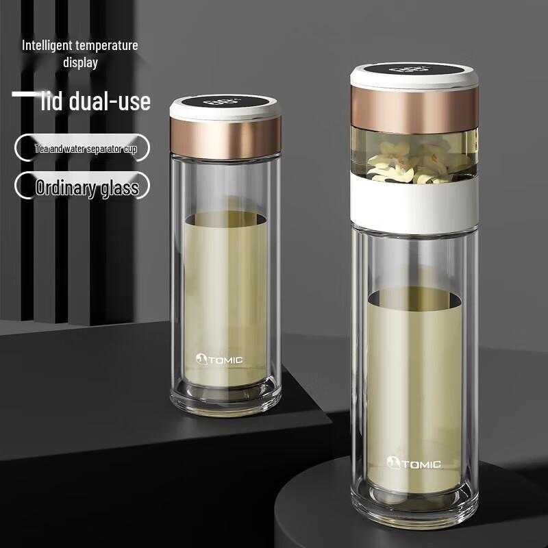 Temake Smart Temperature Display Double-Layer Tea Infuser Bottle