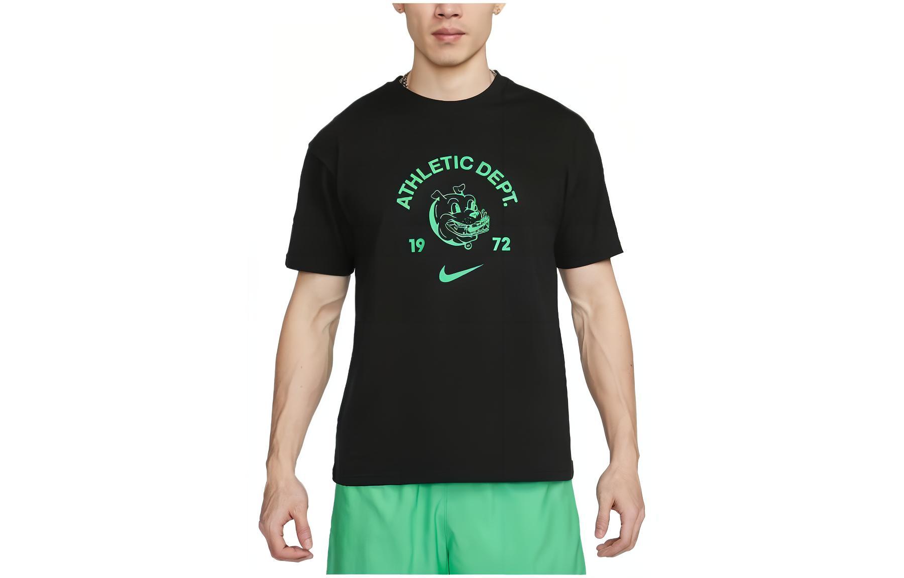 Nike Max90 T Shirts Men s Black Crew Neck Moderate Straight Fit FJ5244-010 M