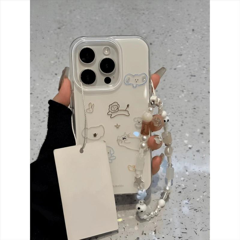 Slim Cartoon Animal Line Design Phone Case IPhone 16 Pro 15 14 Ultra Drop Protection Soft Silicone Cover