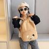Corduroy Children Backpack Cartoon Animal Shoulder Bag Sweet Bear Backpack  Outdoor