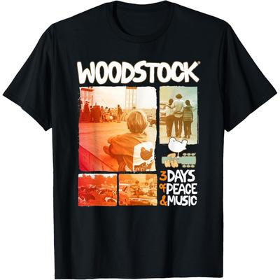 Woodstock 3 Days of Peace and Music Collage by Baron Wolman T-Shirt