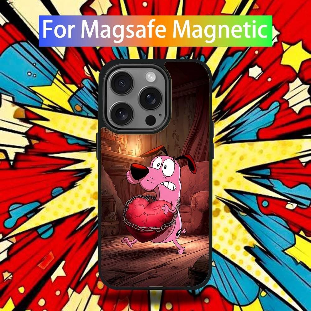 C-Courage C-Cowardly Dog Phone Case For iPhone 17,16,15,14,13,12,11,Pro,Max,Plus,Mini,SE4,E Magnetic Magsafe Wireless Charging