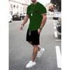 Fashion Lion 3D Print Men's Set Summer Crew Neck Short Sleeve Top & Breathable Shorts Streetwear Casual Two-Piece Set