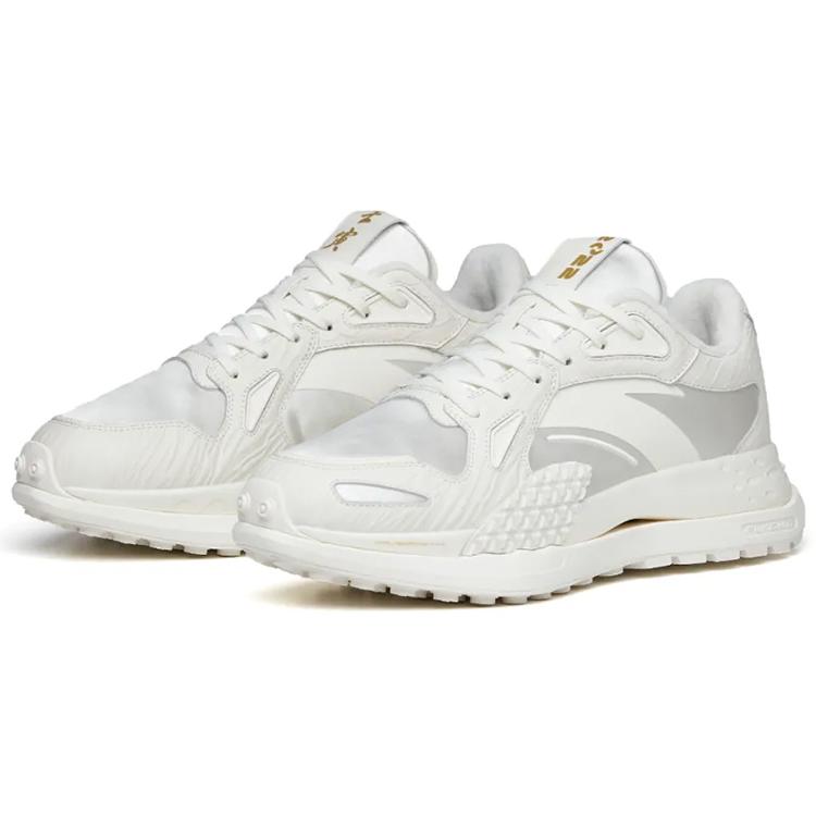 Anta Cushioning Slip Resistant Abrasion Resistant Low top Running Shoes Women's Ivory White 122215580A-1