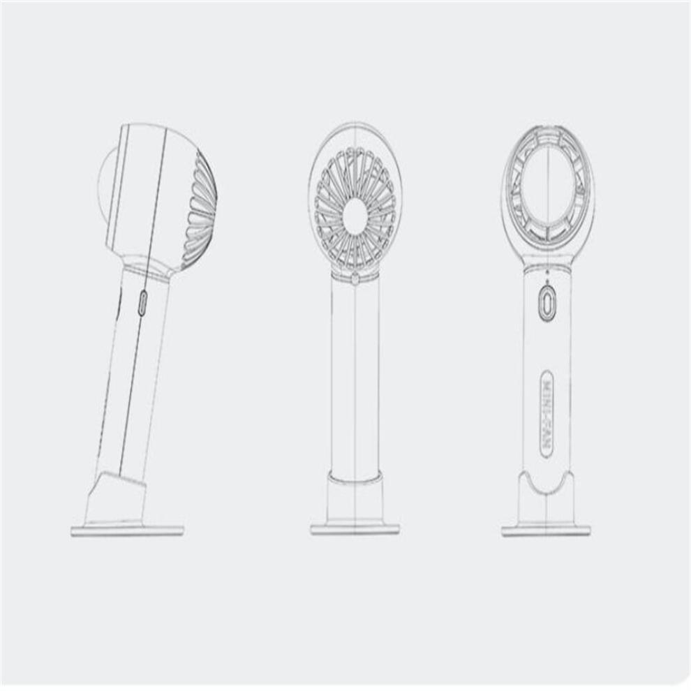 1200 Mah Bladeless Turbine Handheld Fan Outdoor Mini Cooler Desktop Electric Fan