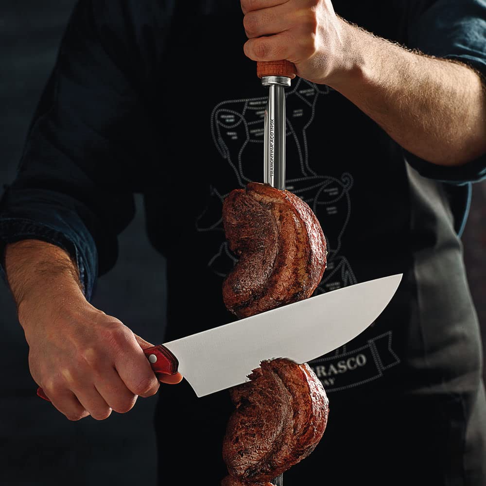 Tramontina Wooden Handle BBQ Skewer Single 75cm for Vegetables and Small Meat Made in Brazil TRAMONTINA (for Churrasco) Pieces, 26417/075