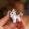 Cheese Cat Miniature Figurines Toys Cute Lovely Model Kids Toys 4Cm Pvc