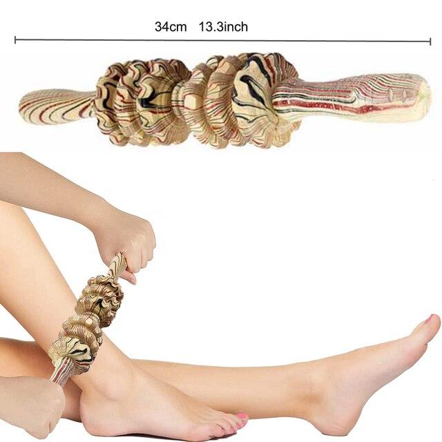 Drewniany wałek do ćwiczeń Gua Sha ręczny blaster cellulitu urazy sportowe punkt spustowy mięśni wałek do masażu