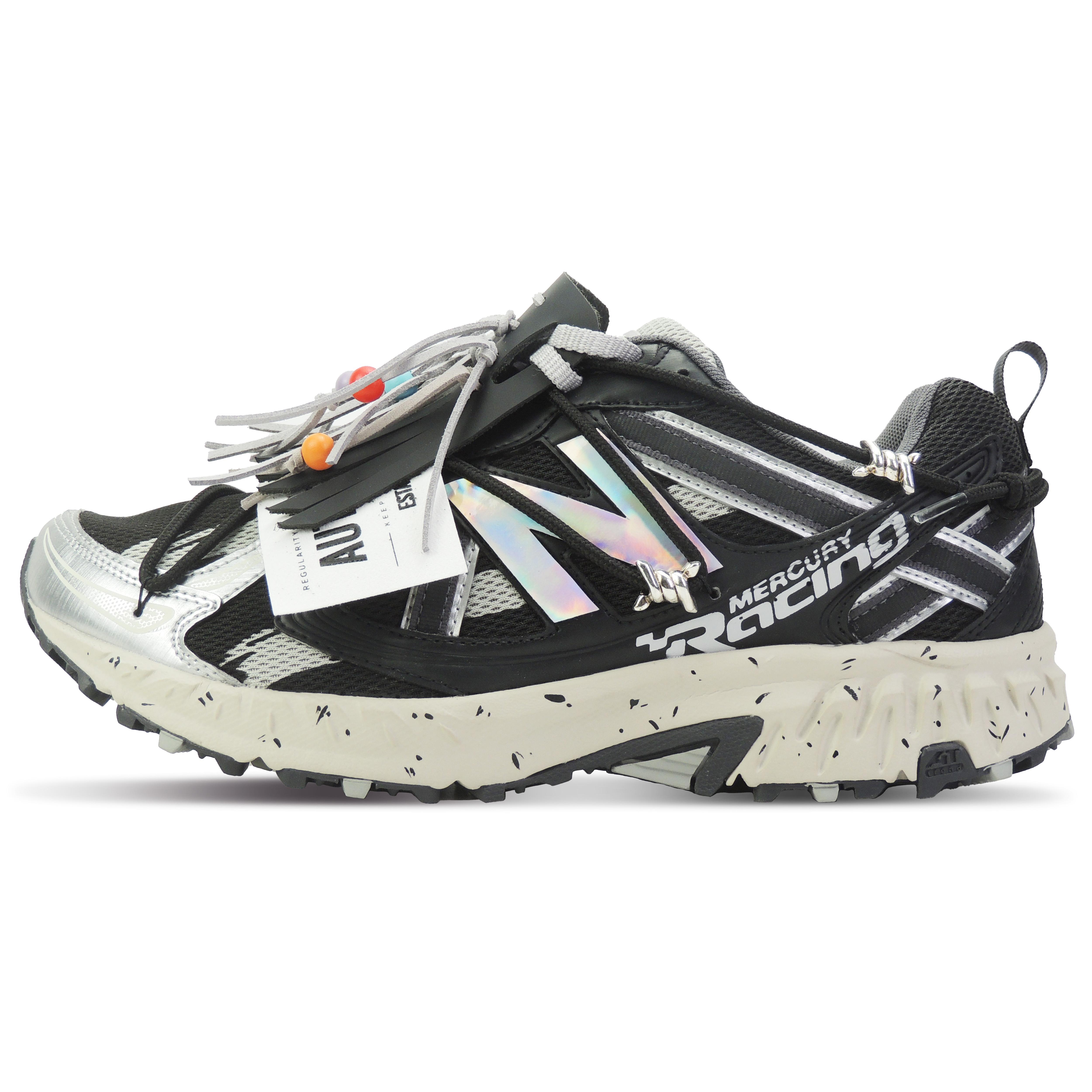 

New Balance NB 410 Textile, Artificial Leather Abrasion Resistant Low top Trail Running Shoes Unisex Black MT410KR5(Team128-) 43