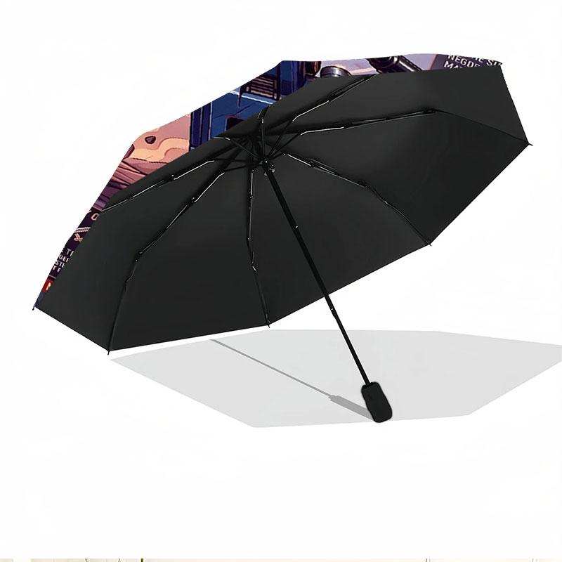 Transformers Print Automatic Open Close Umbrella, Portable Foldable Umbrella, for Outdoor Commute Camping Trip, Ideal Birthday Gift