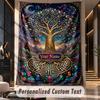 Tree Life Fantasy Artwork Theme Wall Tapestry Customized With Name Text Personalized Hanging Tapestry For Bedroom Living Room Decor