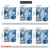 2pcs  2D plane printing Curtains&Window Treatment Blue Silver Christmas Ornaments (3) Polyester Fabric (without rod) Art Deco