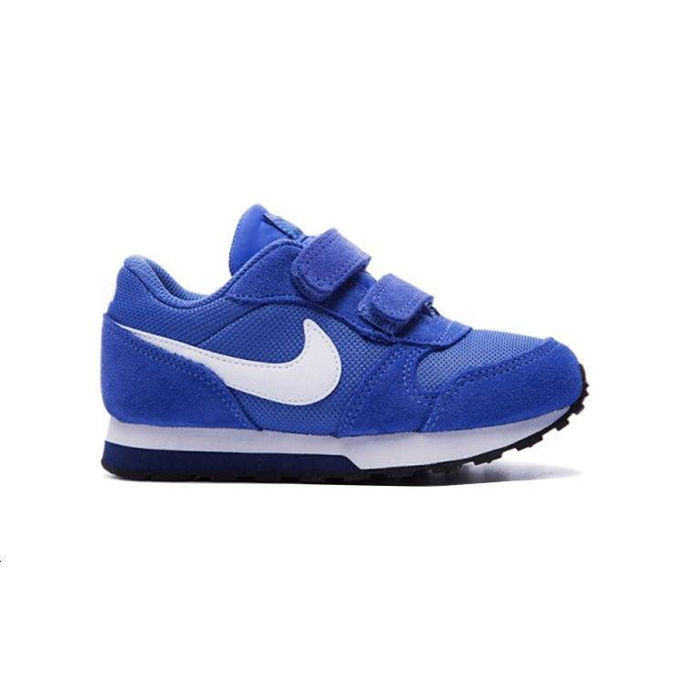 Nike MD Runner 2 Hook loop Abrasion Resistant Low top Running Shoes Blue White Infant Toddler (Unisex) Toddler Shoes 806255 406