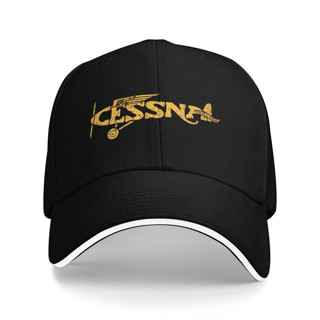 Cessna Amerikanischer Flugzeughersteller Baseballkappen Snapback Baseballmützen Atmungsaktiv Lässig Kappe Outdoor Unisex