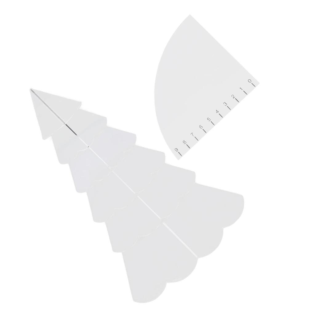 Set Trapunta Albero di Natale Fatto a Mano Modello da Cucito Fai da Te in Acrilico Trasparente Set di Righelli Strumenti