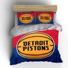 Detroit Pistons Basketball Logo Bedding Duvet Cover Set Duvet Cover Pillowcases  (1*Duvet Cover 2*Pillowcases, without duvet insert)