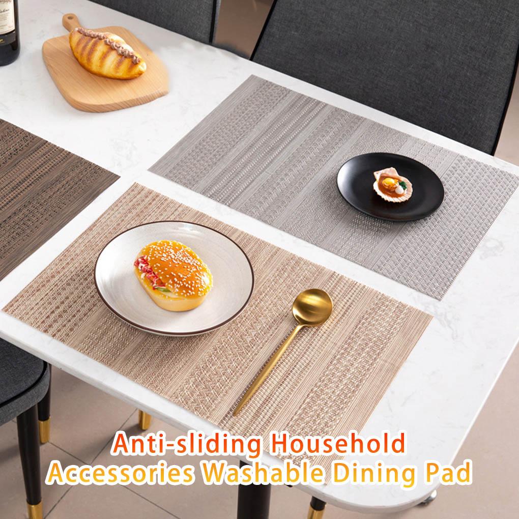 Dining Pad Table Mat Home Supplies Vinyl Elegant PVC Ple Style Place Coaster Decorations Thicken Design Bowl Mats