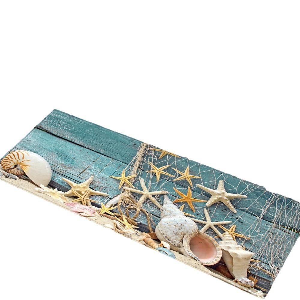 Beach Shell Household Floor Mat, Bathroom Non-Slip Door Mat, Bedroom, Living Room Carpet Bay Window Mat