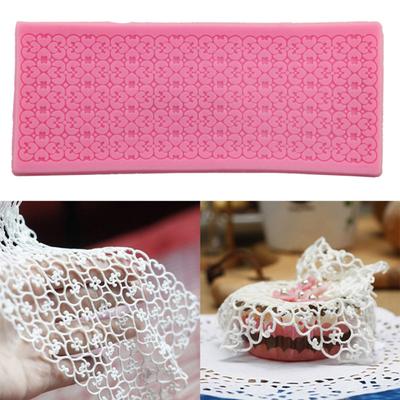 Fondant Mould Mat Non-stick DIY Silicone Sugar Craft Cake Lace Trim Mold Baking Tool Kitchen Gadget