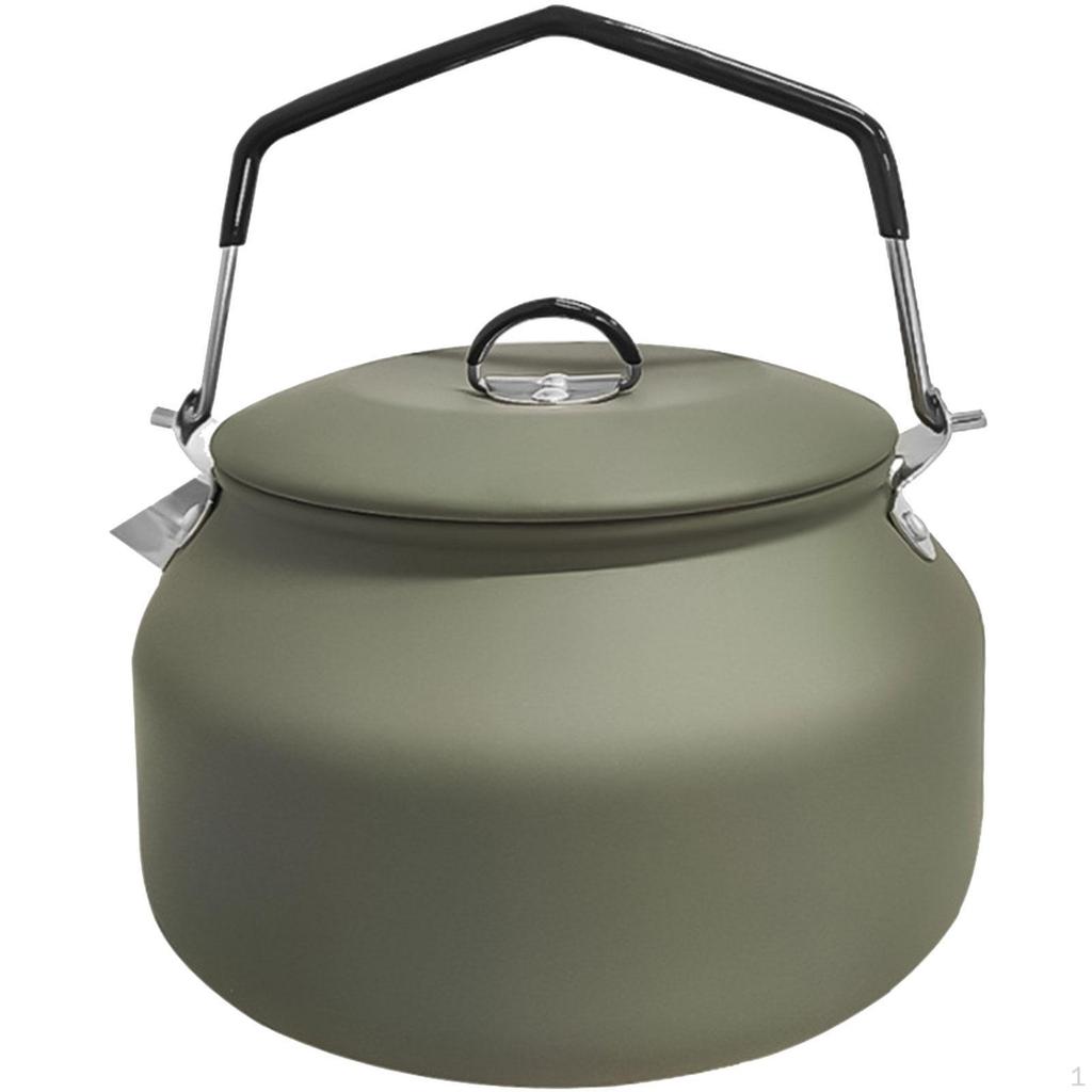 1.1L Camping Kettle Stainless Steel Portable Tea Compact Outdoor Hiking Picnic