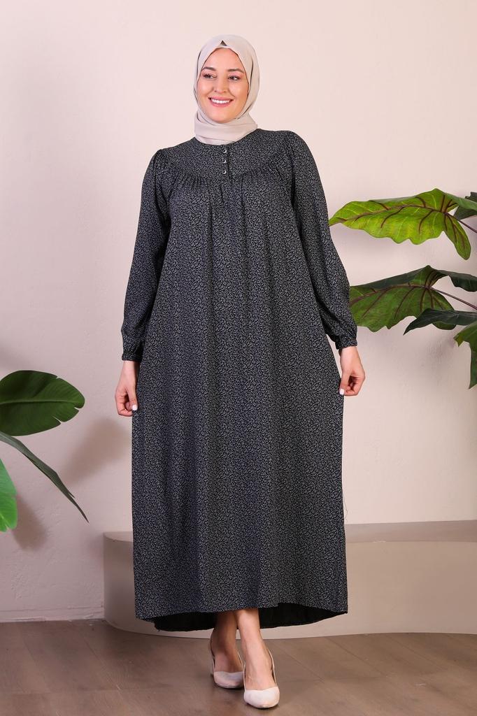 Damen-Kleid in großen Größen, lang, Übergröße, Mutterkleid, Sommer-Hijab-Kleidung