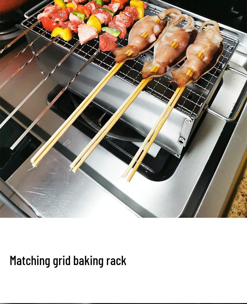 Portable One-Person Charcoal Grill: Outdoor/Indoor BBQ Skewer Stove