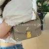 Womens Genuine Leather Crossbody Bag Fashion Versatile Shoulder Large Capacity Khaki Series