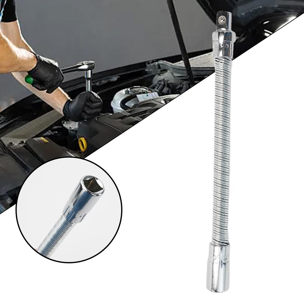 Flexible Socket Extension Flexible Shaft For Commercial Polished Chrome Plating Professional Tools Silver Socket Wrench Strength