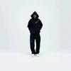 Hooded Sweatshirt Men Loose Fit Reflective Letter Print Long Sleeve Casual Top