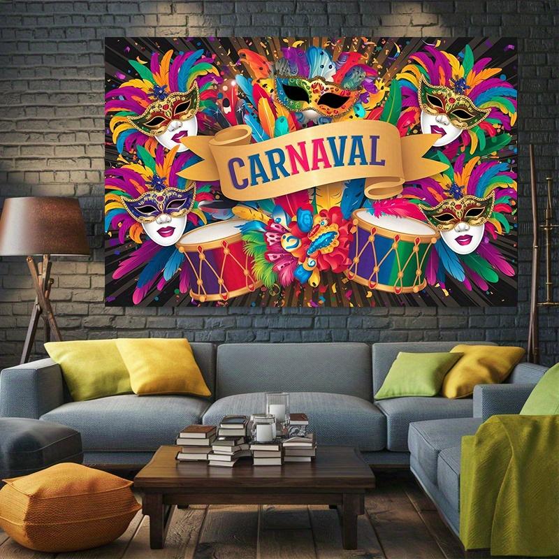2D Flat 1pc, Carnival Celebration Polyester Banner, Suitable for Home and Party Decoration, Photography Background
