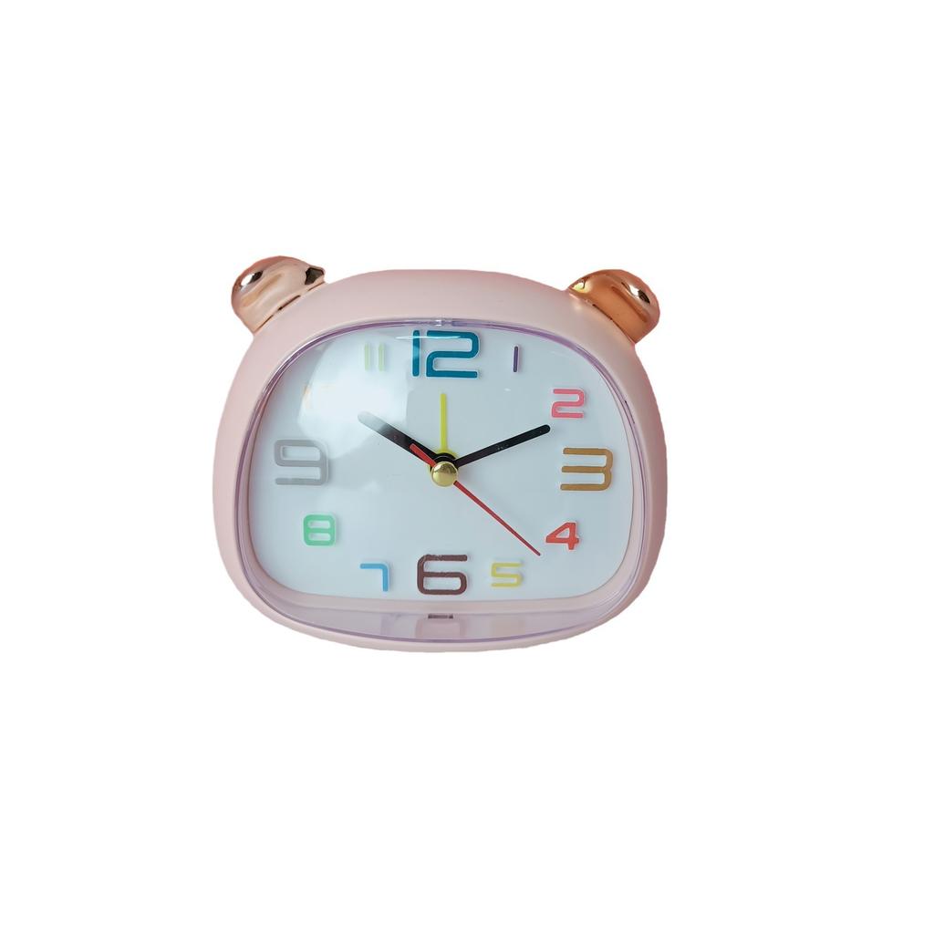 Cute Pig Style Mini Clock Small Fresh Alarm Clock Creative Home Office Desk Clock Desktop Student