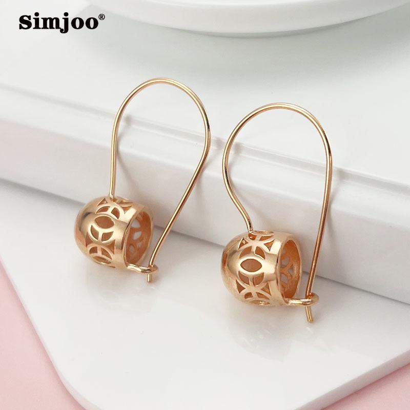 SIMJOO Retro Style New Style Okrągłe Kolczyki dla Pań