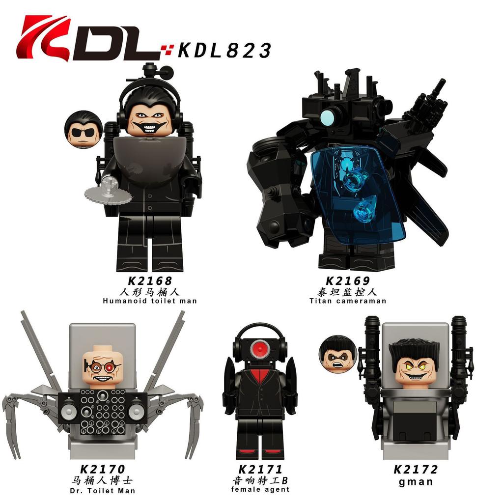 Toilet Man TV Building Block Mini Figure Toy KDL821 KDL822 KDL823 KDL826 Creative Assembly Model Kid Educational Gift