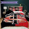 Stade Toulousain Pattern Bedding uilt Set uilt Cover Pillowcase Home Decoration Birthday Gift (1 * duvet cover + 2 * pillowcase without core)178