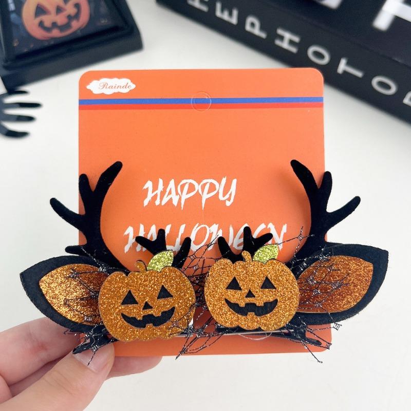 Halloween Funny Pumpkin Ghost Bat Side Clip Top Clip Festive Atmosphere Hair Accessory