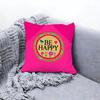 Joyful Happy Cushion Cover Premium Comfort Reversible Pillow Cove Two In One Design for Any Room  Car Interior