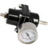 Aluminum Universal Adjustable Fuel Pressure Regulator + Gauge+ Fitting Kit Black