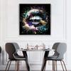 Bullet Biting Mouth Graffiti Art Canvas Painting Abstract Creative Posters and Prints Wall Picture for Living Room Home Decor