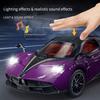 1:32 car spray sports car model with sound and light, manual door opening - ideal gift and fun toy inertia toy light music