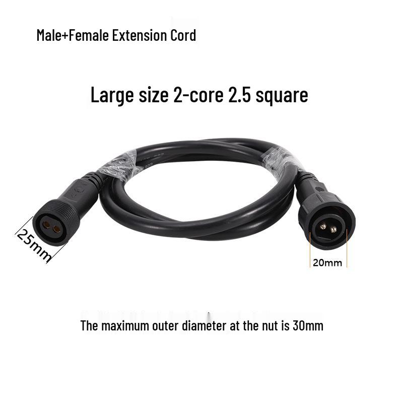 Waterproof Aviation Plug Male-Female Extension Connector for LED Lighting Fixtures