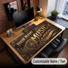 Music General Theme Custom Mouse Pad Personalized With Name Text Customized Desk Mat For Office Home Decor